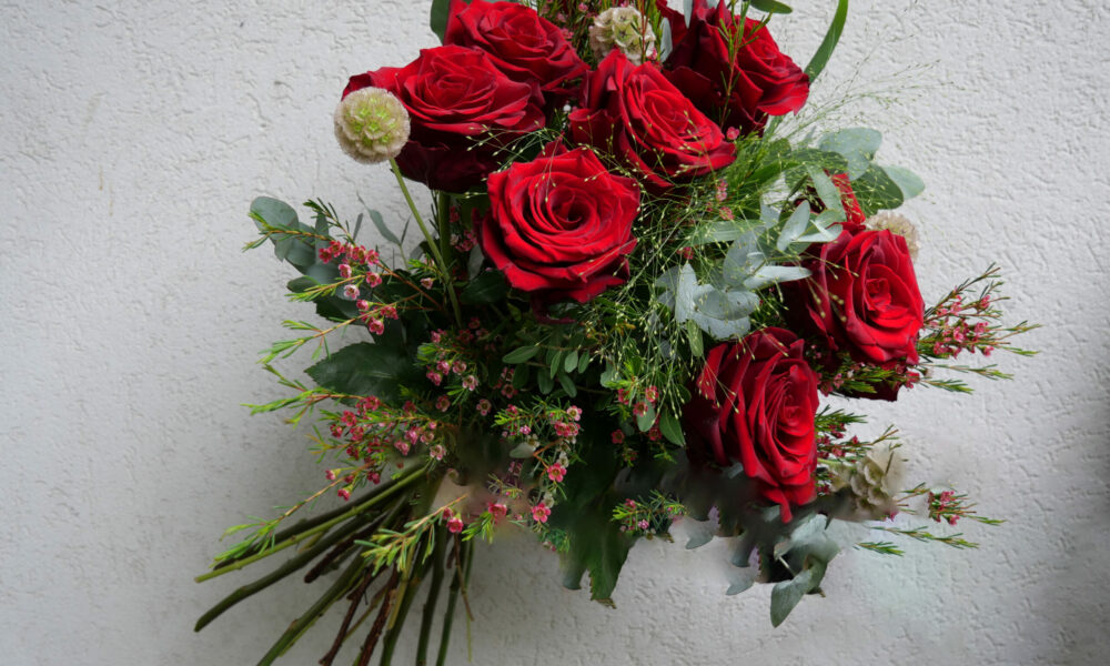 roter Rosenstrauß